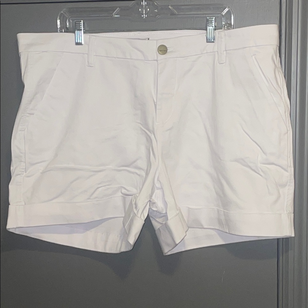 Dear John White Cuffed Bermuda Shorts